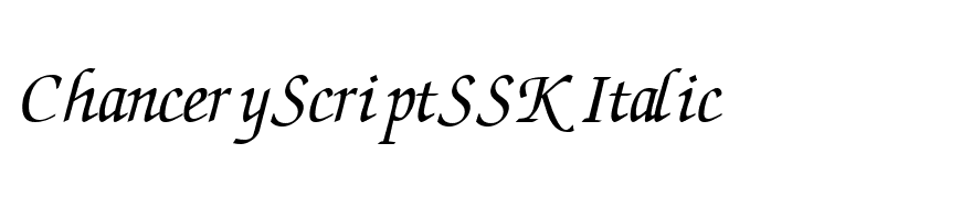ChanceryScriptSSK Italic