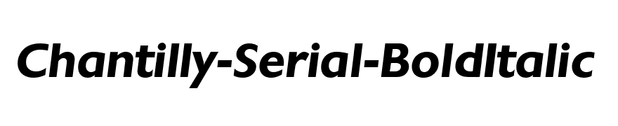 Chantilly-Serial-BoldItalic