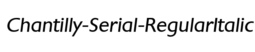 Chantilly-Serial-RegularItalic