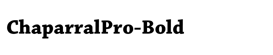 ChaparralPro-Bold