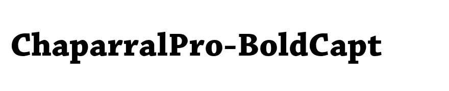 ChaparralPro-BoldCapt