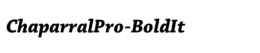 ChaparralPro-BoldIt