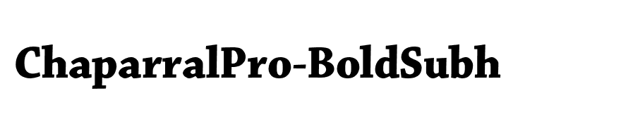 ChaparralPro-BoldSubh