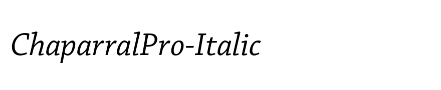 ChaparralPro-Italic