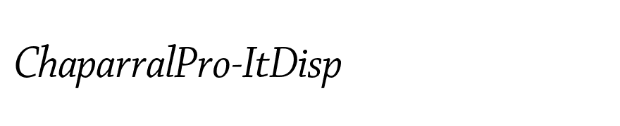 ChaparralPro-ItDisp
