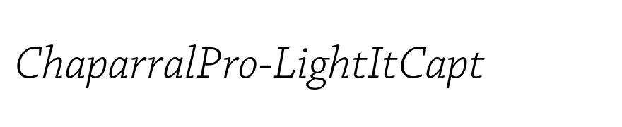 ChaparralPro-LightItCapt