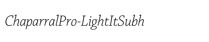 ChaparralPro-LightItSubh