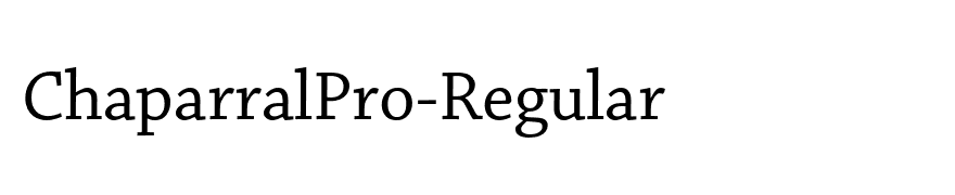 ChaparralPro-Regular