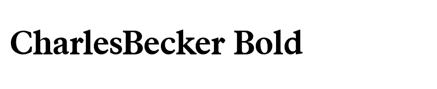 CharlesBecker Bold