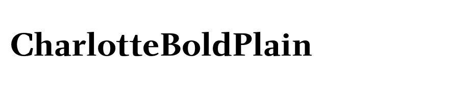 CharlotteBoldPlain