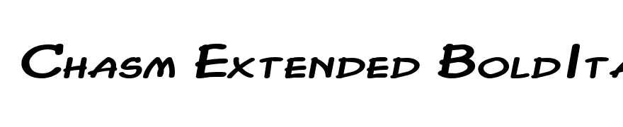 Chasm Extended BoldItalic