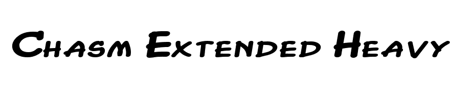 Chasm Extended Heavy BoldItalic