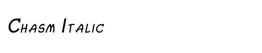 Chasm Italic