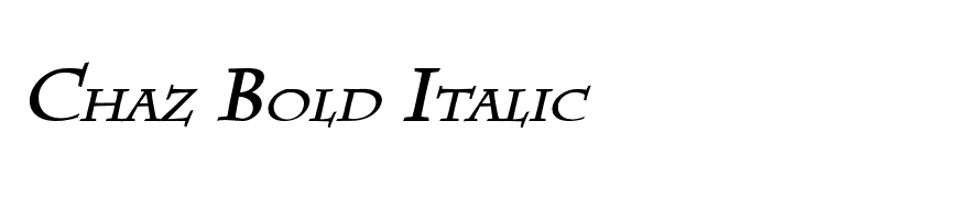 Chaz Bold Italic