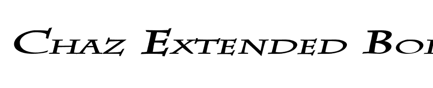 Chaz Extended Bold Italic