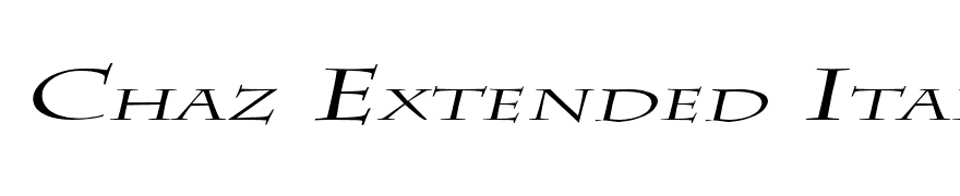 Chaz Extended Italic