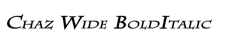Chaz Wide BoldItalic