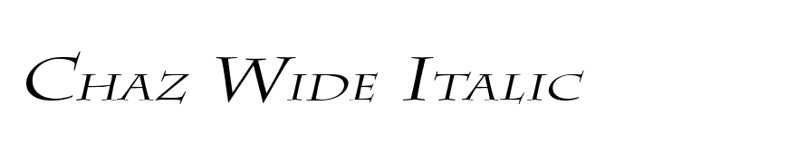 Chaz Wide Italic