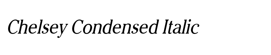 Chelsey Condensed Italic
