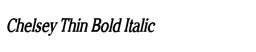 Chelsey Thin Bold Italic