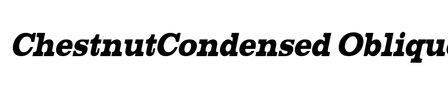 ChestnutCondensed Oblique