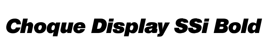 Choque Display SSi Bold Italic