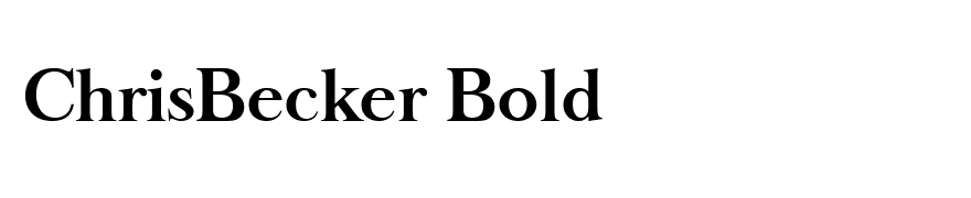 ChrisBecker Bold