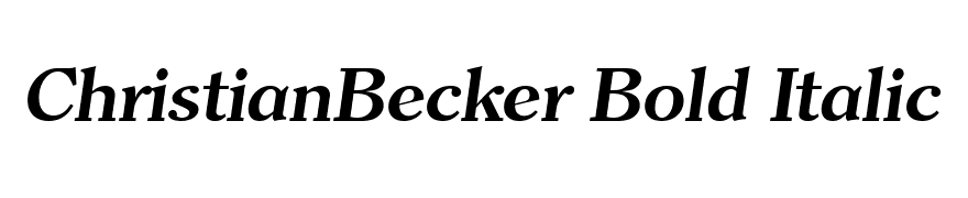 ChristianBecker Bold Italic
