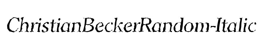 ChristianBeckerRandom-Italic