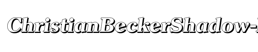 ChristianBeckerShadow-ExtraBold-Italic