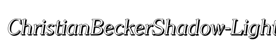 ChristianBeckerShadow-Light-Italic