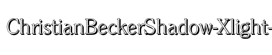 ChristianBeckerShadow-Xlight-Regular