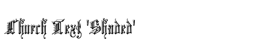 Church Text 'Shaded'