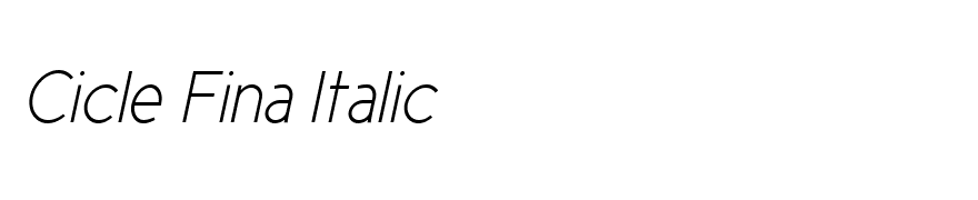 Cicle Fina Italic