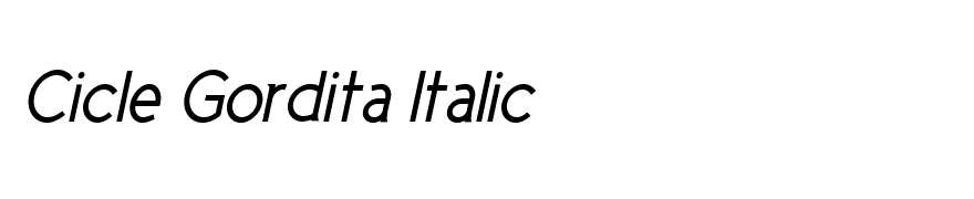 Cicle Gordita Italic