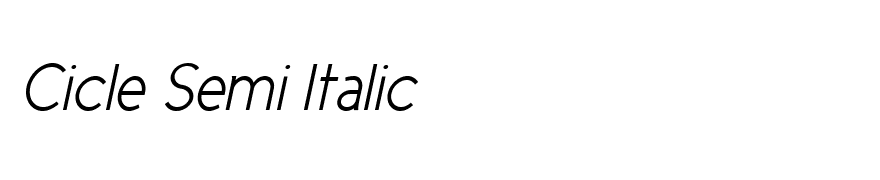 Cicle Semi Italic