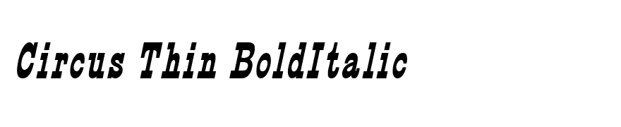 Circus Thin BoldItalic
