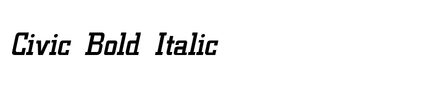 Civic Bold Italic