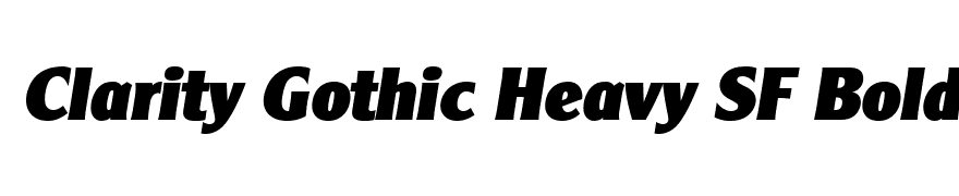 Clarity Gothic Heavy SF Bold Italic