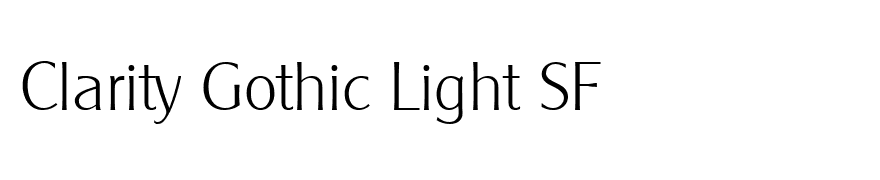 Clarity Gothic Light SF