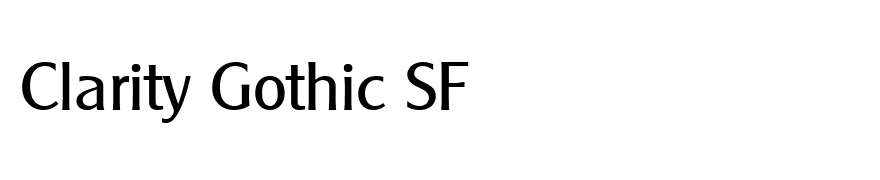 Clarity Gothic SF