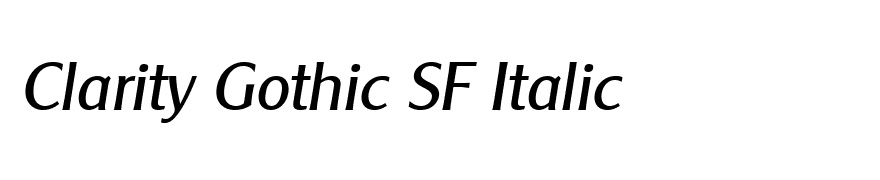 Clarity Gothic SF Italic