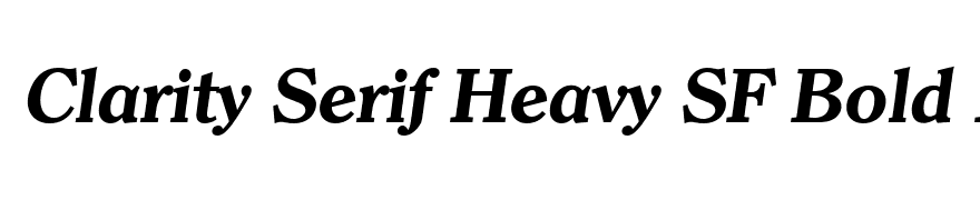 Clarity Serif Heavy SF Bold Italic