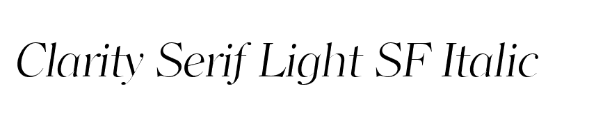 Clarity Serif Light SF Italic