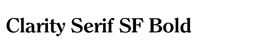 Clarity Serif SF Bold