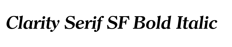 Clarity Serif SF Bold Italic