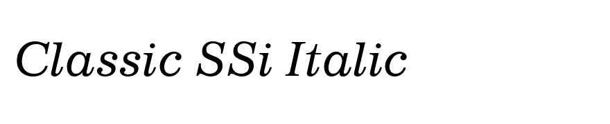 Classic SSi Italic