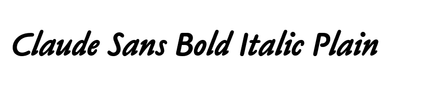Claude Sans Bold Italic Plain