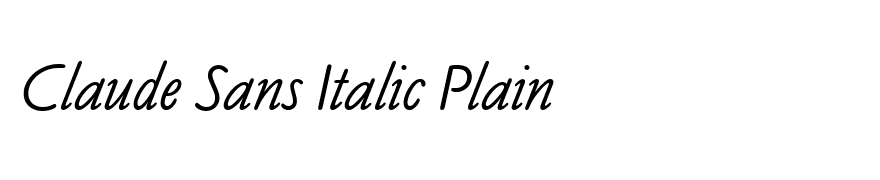 Claude Sans Italic Plain