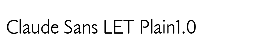 Claude Sans LET Plain1.0